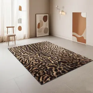 Soft and comfortable printed carpet, home decorative carpet, large living room carpet, bedroom carpet, bedside rug, suitable for various scenarios such as shopping malls, cafes, Modern Indoor Rug, Animal Print Rug