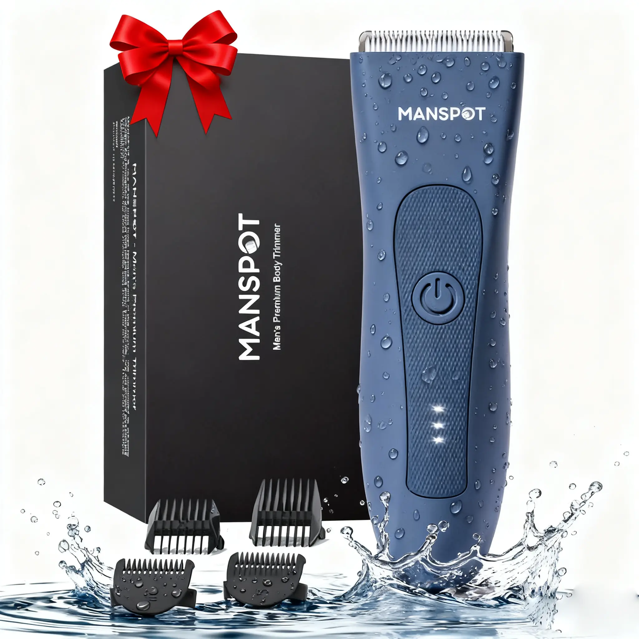 Electric Body Hair Trimmer for Men, Waterproof Wet & Dry Body Groomer with Comfort Design, Rechargeable Cordless Clippers for Chest & Back - Men's Personal Gadgets, Cool Gifts for Guys, Wireless Hair Trimmer, Gym, Gifts For Him, Men's Stuff