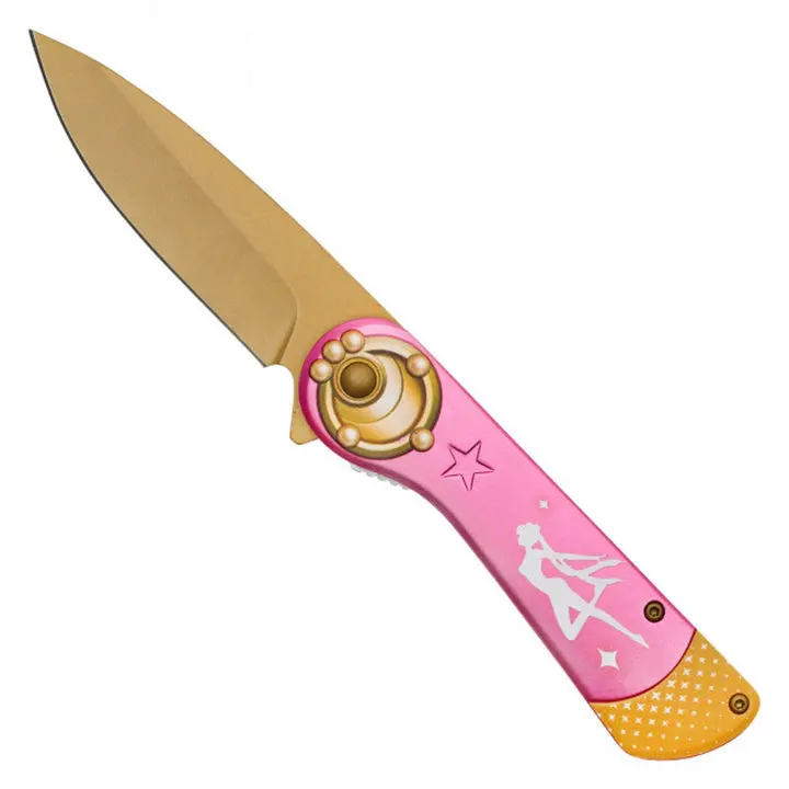 Moon Theme Anime Style Assisted Opening Knife – Great Gift Very Cute!