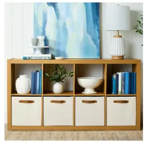 Better Homes & Gardens 8 Cube Storage Organizer, Light Honey