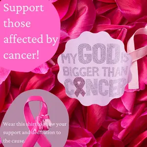 My God Bigger than Cancer t-shirt (Crew Neck Slim-fitting Cotton)