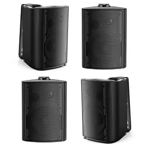 Herdio 5.25 Inch 400W & 600W  Bluetooth Speakers Waterproof Wired Wall Mount Weatherproof Loudspeaker System for Indoor- Outdoor Garden Poolside Patio Garage Home(White, Black) subwoofers Audio Smartphone