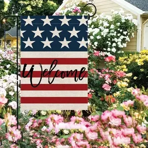 Patriotic July 4th Garden Flag, Yard Flags, Double-Sided Waterproof Star-Spangled Banner, 12.0x18.0inch, Vintage American Flag for Home Outdoor Decor