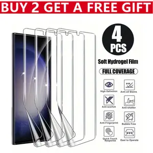 4Pcs Hydrogel Screen Protector for Samsung Galaxy S25 Ultra S25 Plus S24 Ultra S24 S23 S22 S21