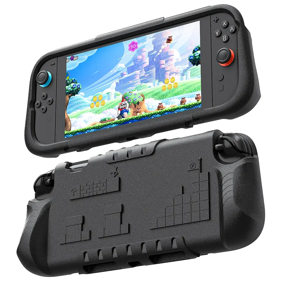 Mario-Inspired EVA Protective Case for Nintendo Switch 2 - Slim Shockproof Hard Shell Cover with Anti-Slip Grip & Durable Design