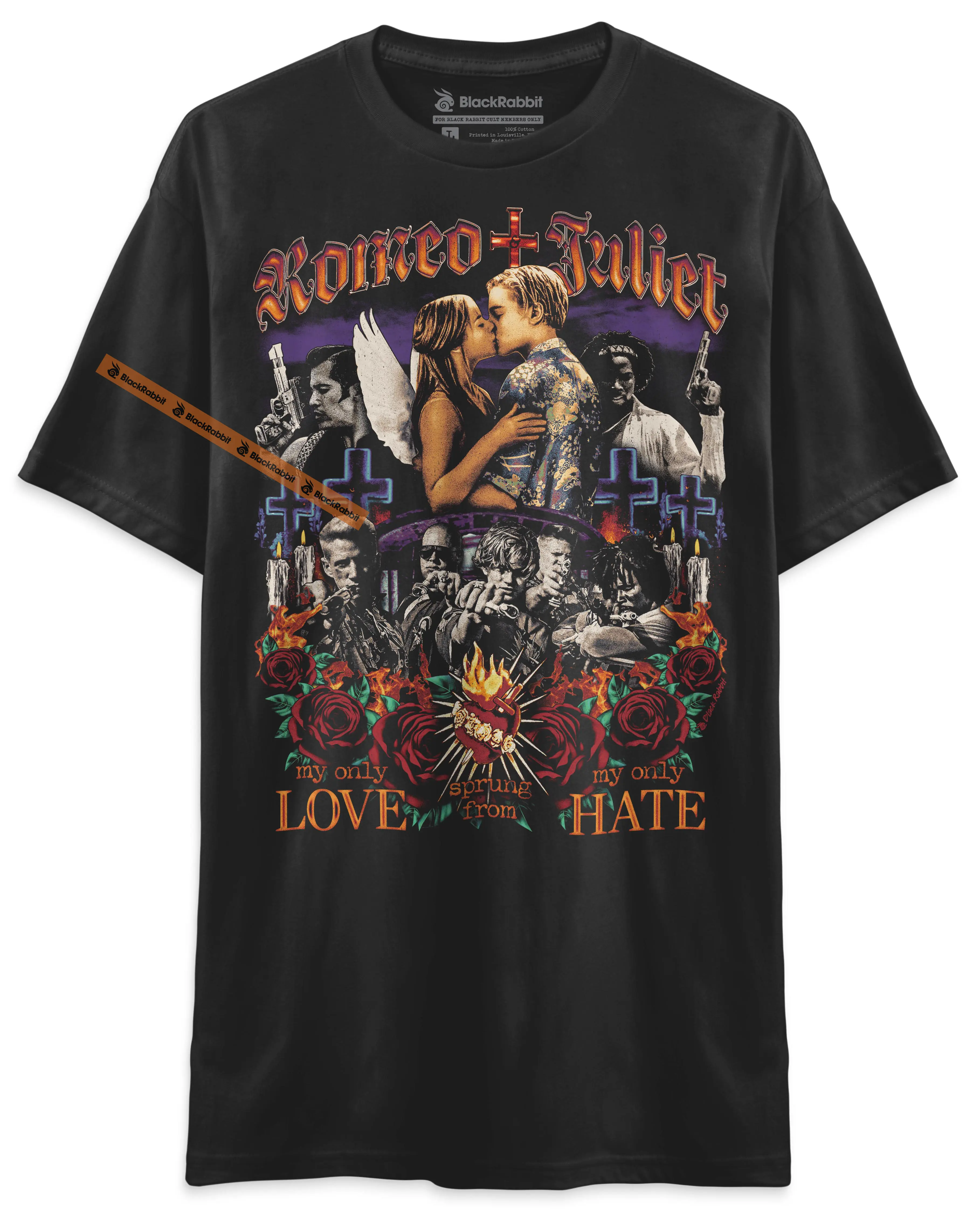 BLACK RABBIT Romeo + Juliet My Only Love Sprung From My Only Hate 90s Retro Vintage Unisex Classic T-Shirt