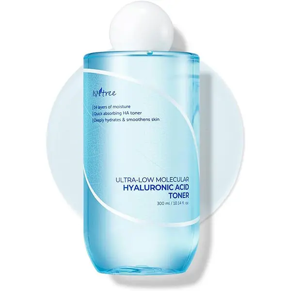 ISNTREE Ultra-Low Molecular Hyaluronic Acid Toner 300ml - Hydrating Plant, Soothes Acne, Anti-Aging Moisturizer, Korean Skin Care, K beauty Hydrate Lightweight