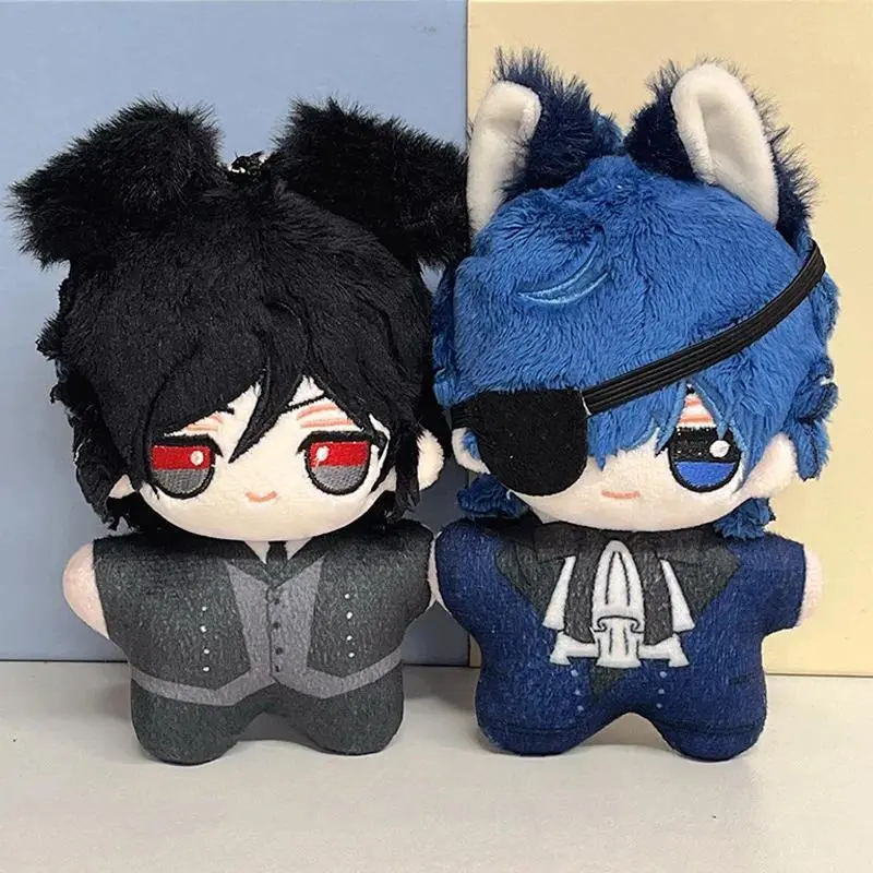 Ciel Phantomhive Sebastian Michaelis Squeak Wearing Eye Mask Has Ears Plush Doll Backpack Hanging Ornaments Friends Holiday Gift