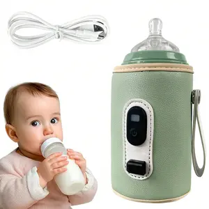 USB Milk Warmer Bag - 2026 New Fast Bottle Warmer for Travel, Portable Car Bottle Warmer for Travel, on The Go Bottle Warmer with USB Cables, Gentle Warmth Maintain Perfect Temperature
