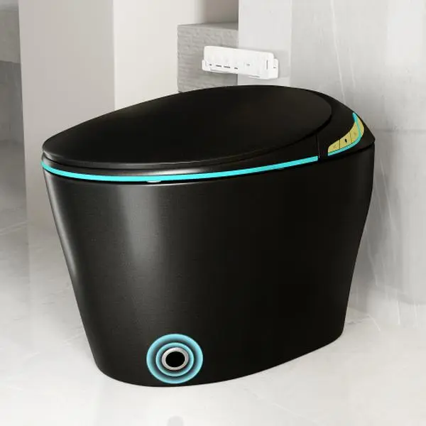 Bellemave 1-Piece Smart Toilet with Built-In Bidet, Auto-Open Close Seat, Ft Sensor, LED Lights, Night Light, Warm Water & Dryer for Modern Bathrooms, One Piece