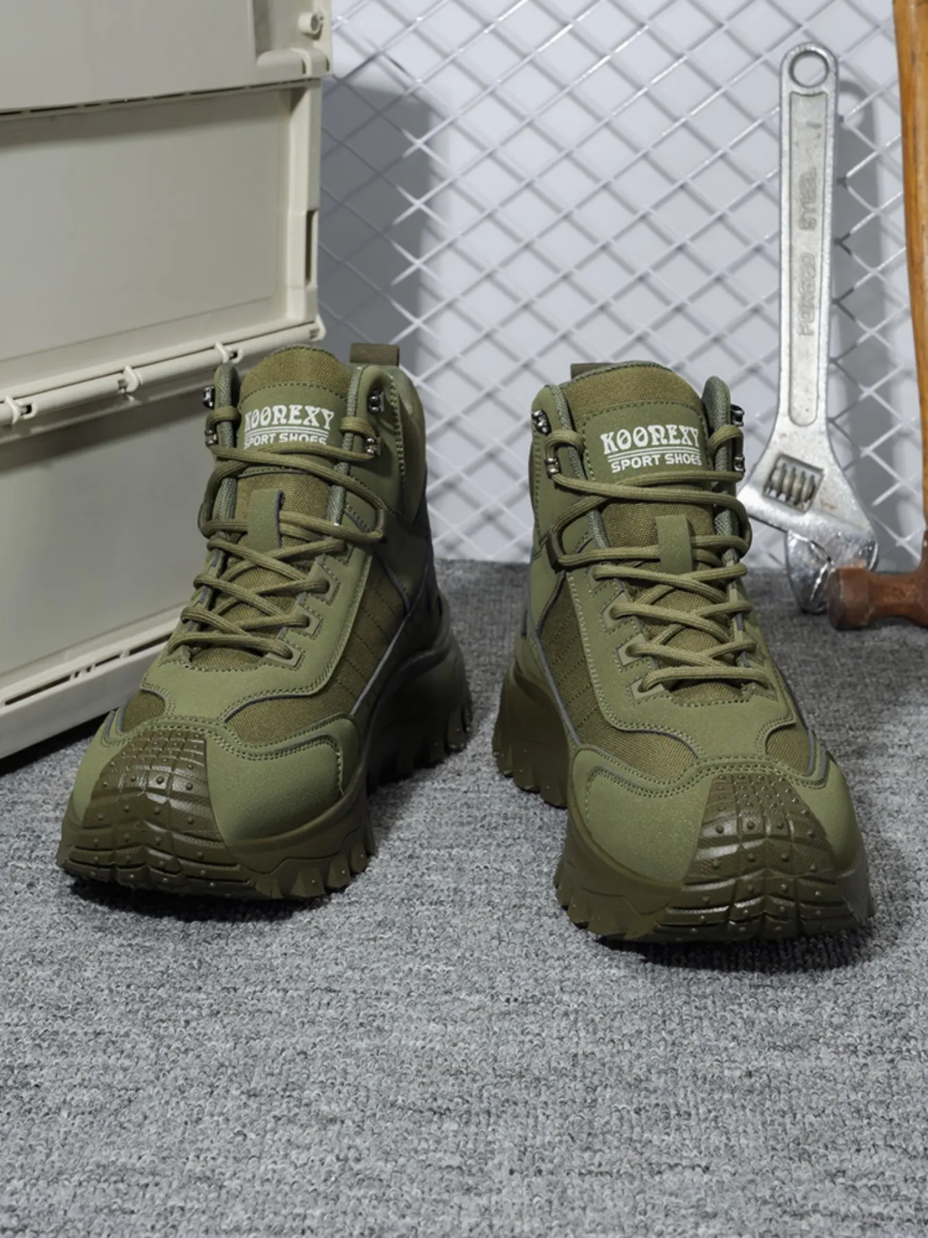 Men's Fashion Boots, Tactical Boots, Ankle Casual Boots, Stylish Casual Shoes for Daily Wear, Comfortable and Trendy Footwear for Men, Perfect for All Seasons