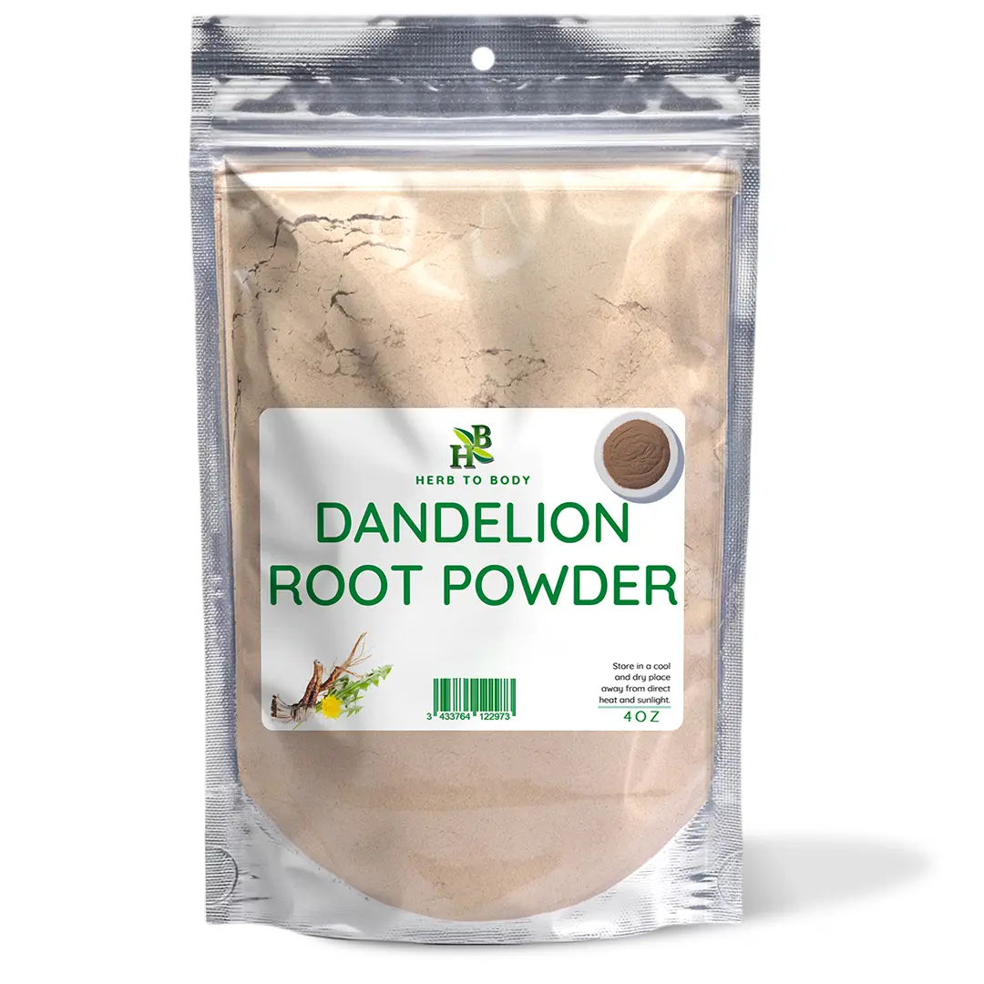 Dandelion Root Powder –  4 oz (113 g) | Taraxacum Officinale for Tea & Smoothies | Herb To Body