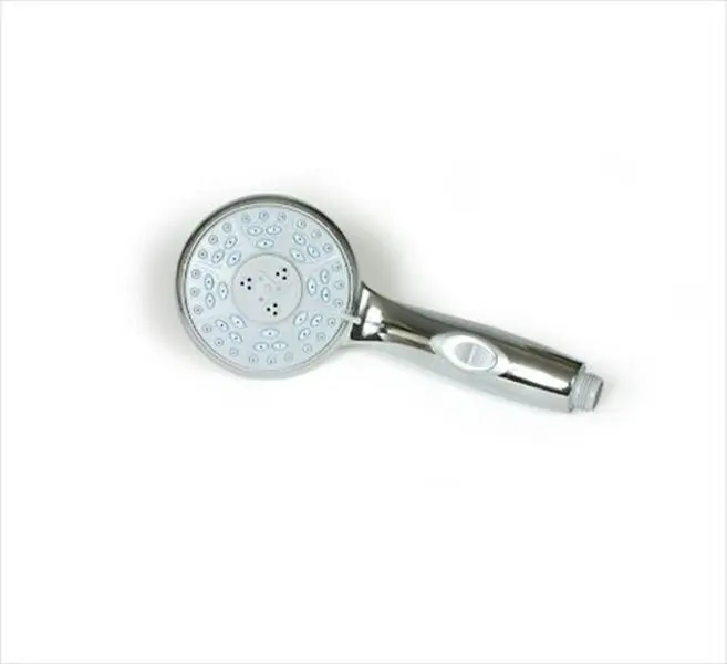 Camco 43710 Chrome Finish Heavy-Duty Handheld Shower Head - Ergonomic Design, On-Off Switch, 4 Spray Patterns, Multi-Spray, Water-Saving, 1.7gpm/2.5gpm Flow, 25psi/40psi Pressure, Heavy-Duty Construction, for Indoor Bath Home Improvement Bathroom Fixtures