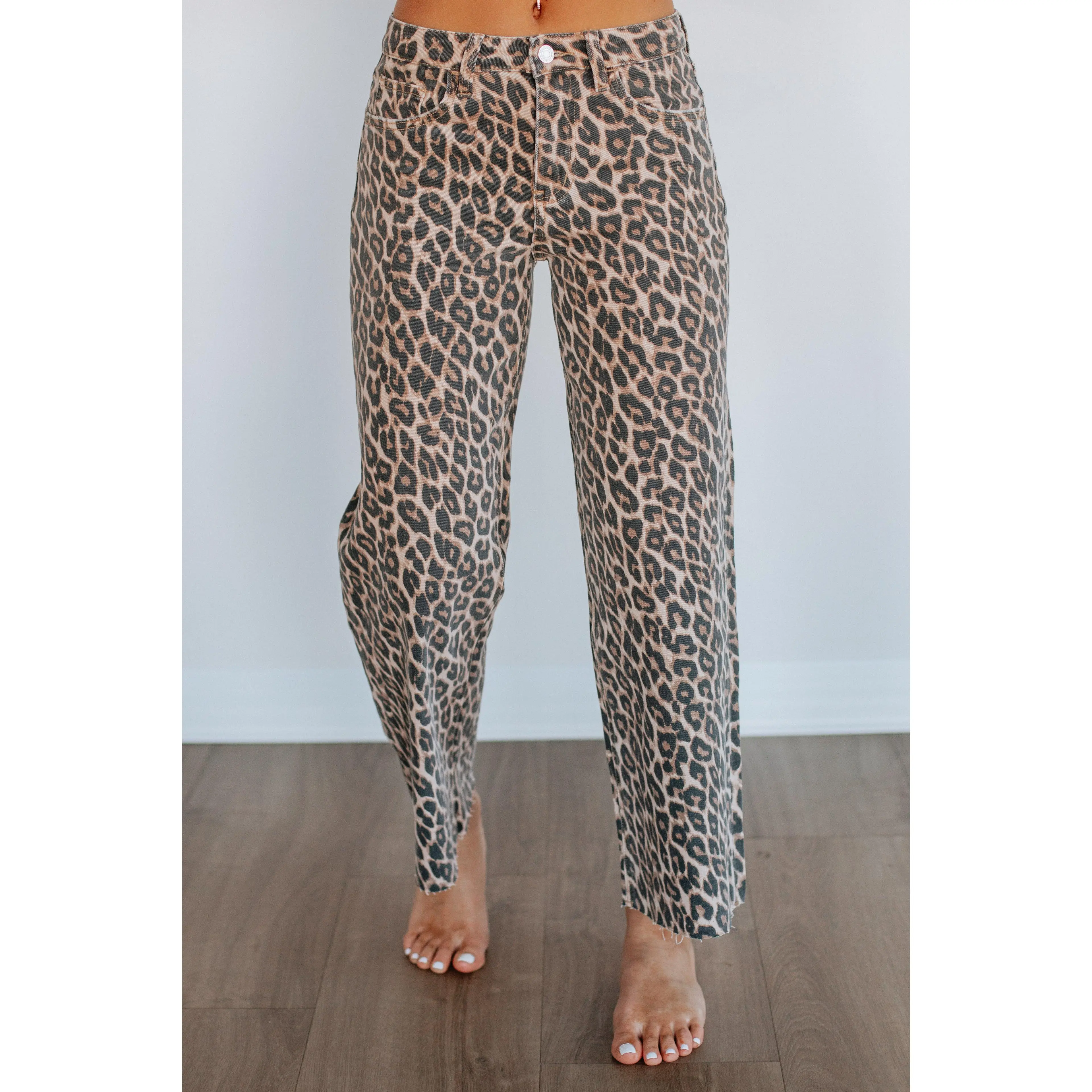 Olivia Vervet Jeans - Leopard