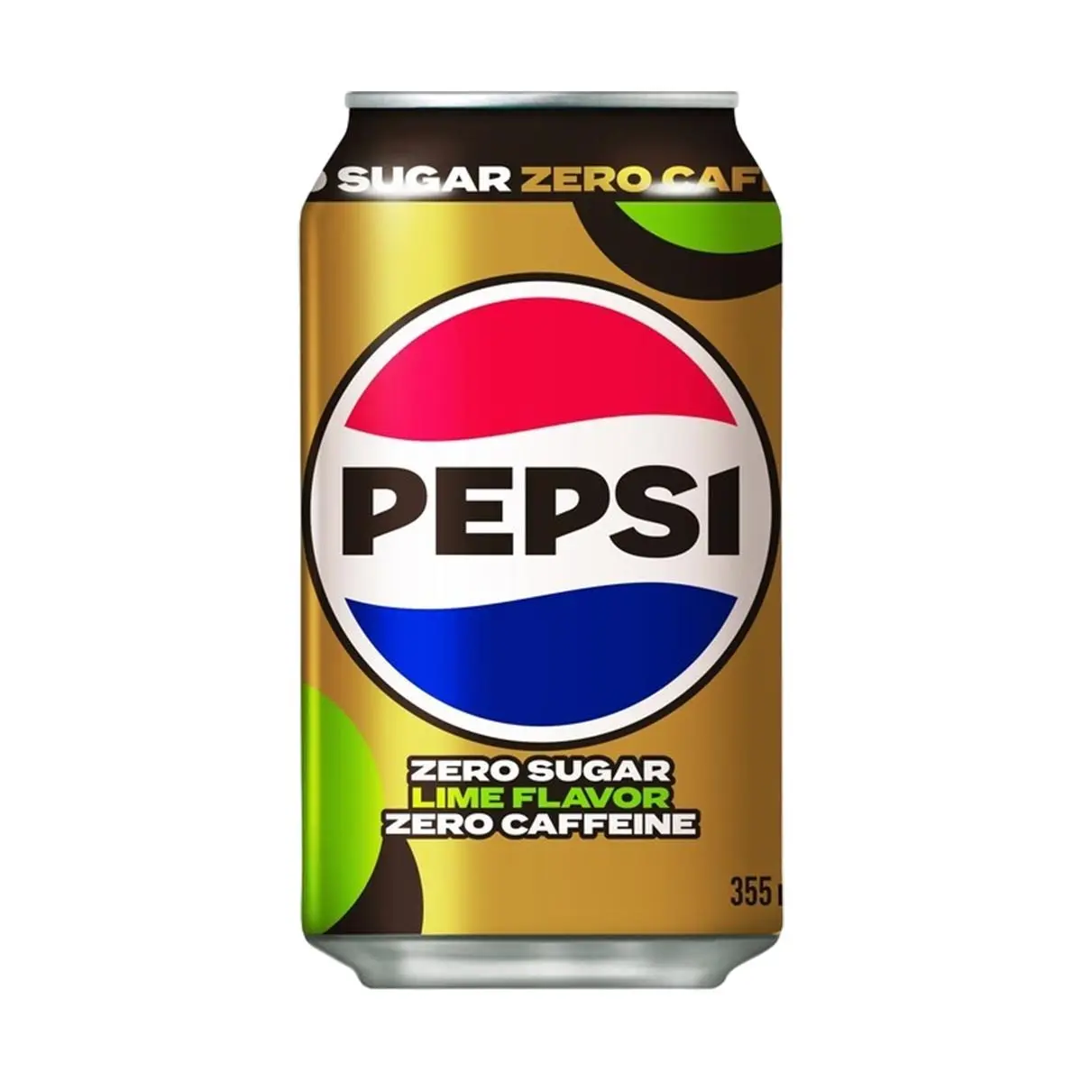 Pepsi Zero Sugar Lime Flavor 355ml - Korean Edition, Caffeine-Free, Zero Calories