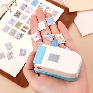 Mini Postage Stamp Paper Punch, 0.5×0.6 Inch / 1.27×1.52 cm, Craft Punch for Card Making Scrapbooking, Portable