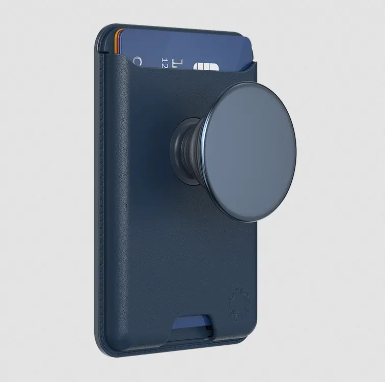 popsockets French Navy  Softgoods MagSafe PopWallet+