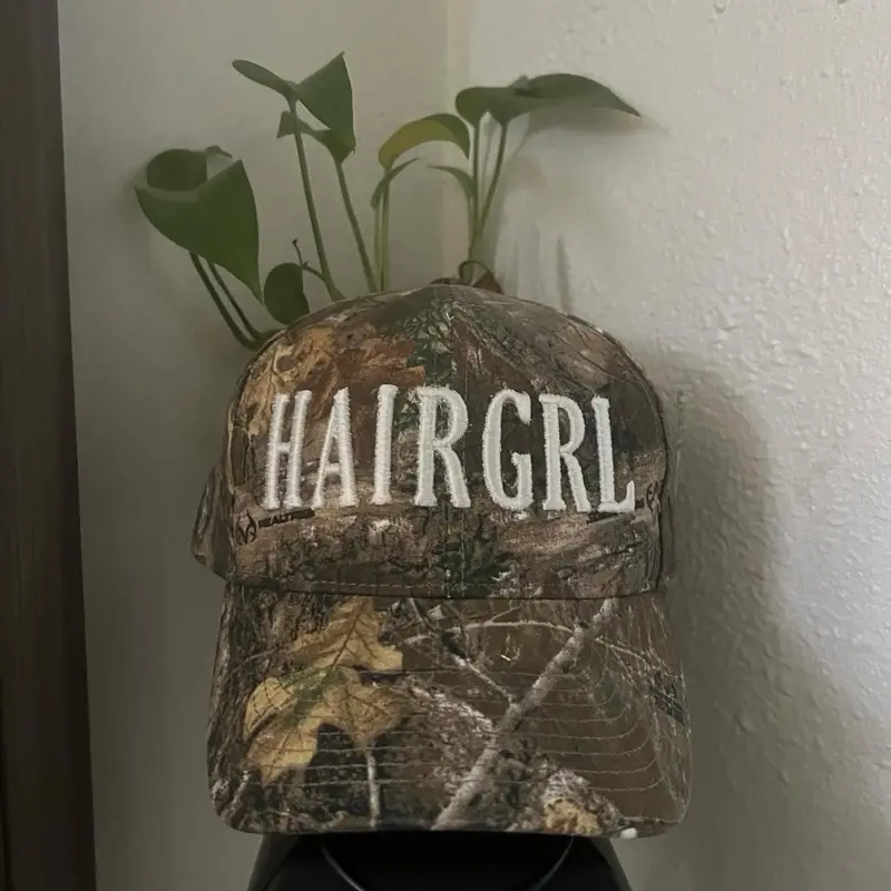 Custom GRL Camo Trucker Hat | Personalized Embroidered Name Cap |