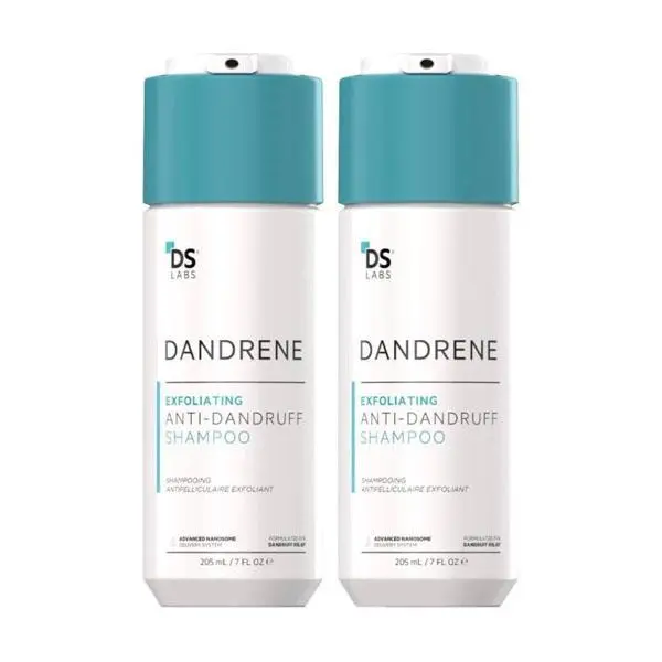 🔥 BEST SELLER | ds labs Dandrene Dandruff Shampoo - for Flaky, Itchy Scalp, Exfoliating Shampoo for Dry Scalp, Seborrheic Dermatitis, Scalp Psoriasis, Color-Safe, Sulfate-Free, 205mL (Pack of 2)