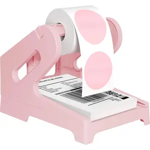 Thermal Shipping Label Holder for Rolls & Fan-Fold, Fragile Stickers for Shipping, Label Stand Desktop Printer Holder-Home Office Accessory Sticker Dispenser for Holographic