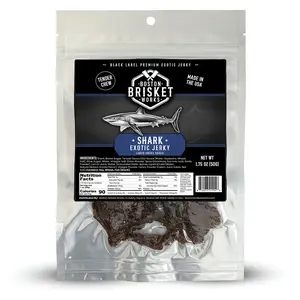 SHARK JERKY - 100% Mako Shark Meat – Exotic Wild Game Snack – Unique Valentines Day Gifts for Men, Boyfriend, Husband – Cool Guy Gift Idea.