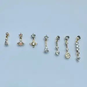 Nose Ring | Stainless Steel 20 gauge L rod | Nose Stud | Dangle