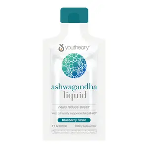 Youtheory Ashwagandha Liquid - 12 Single Servings, Blueberry Flavor