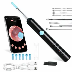 New Professional visual ear spoon & stainless steel tool set, Bluetooth WiFi connection, 6 silicone heads