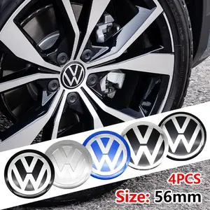 Volkswagen Wheel HUB Center Cap Set, Car Emblem Decoration Accessories, Replacement Rim Cover, Fits Golf Passat Tiguan Etc., Exterior Modification Parts