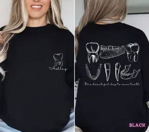 Personalized Dental Anatomy Sweatshirt, Teeth Tooth Shirt