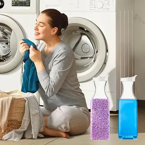 Large Capacity Plastic Laundry Detergent Dispenser Bottle, Space-Saving Liquid/dryer Sheet Storage Box, Easy Clean Design