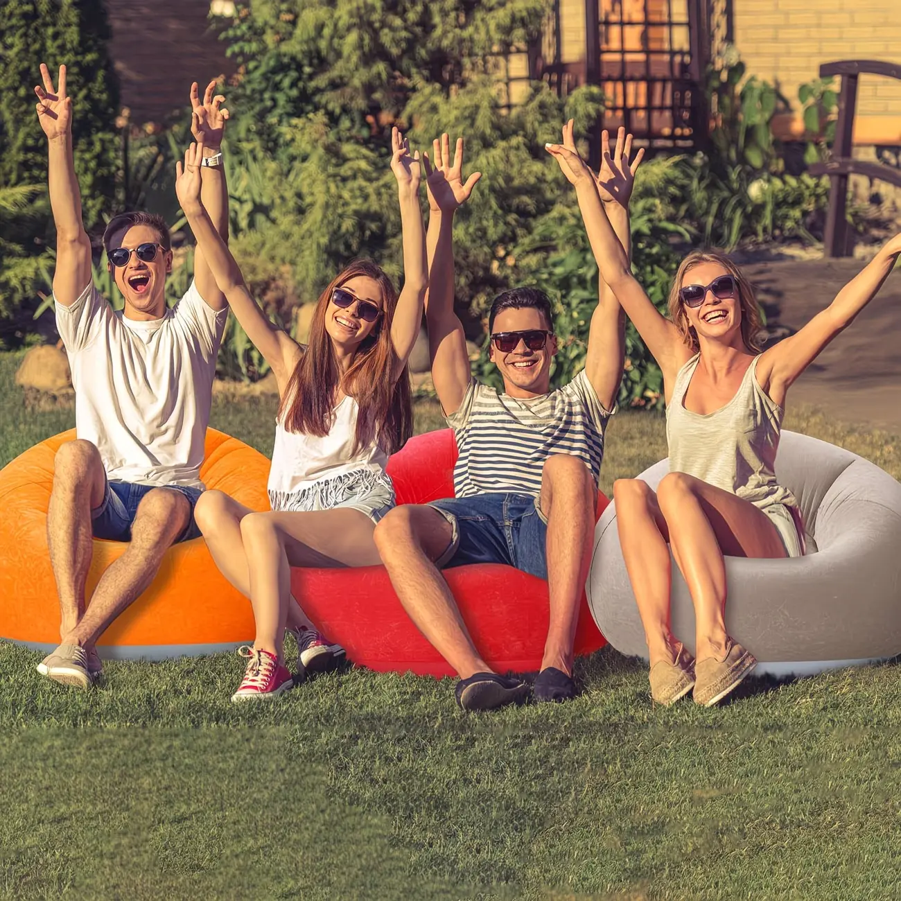 Inflatable Relax Chair - Fast Inflate Party Event Accessory, Practical Gathering Favor for Beaches, Camping, Festivals, Indoor-Outdoor Leisure Lounger