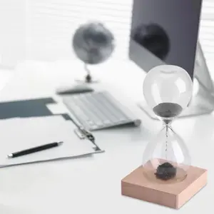 1count Magnetic Hourglass Timer, Creative Desktop Decor, Ideal for Time Management and Relaxation, Home Office Essential