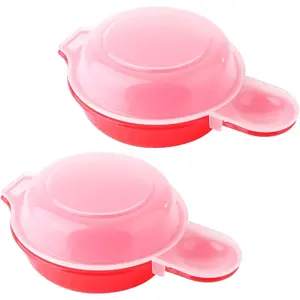 2pcs-Microwave Egg Cooker,Microwave Egg Maker,1 Minute Fast Egg Hamburg Omelet Maker Kitchen Cooking Tool