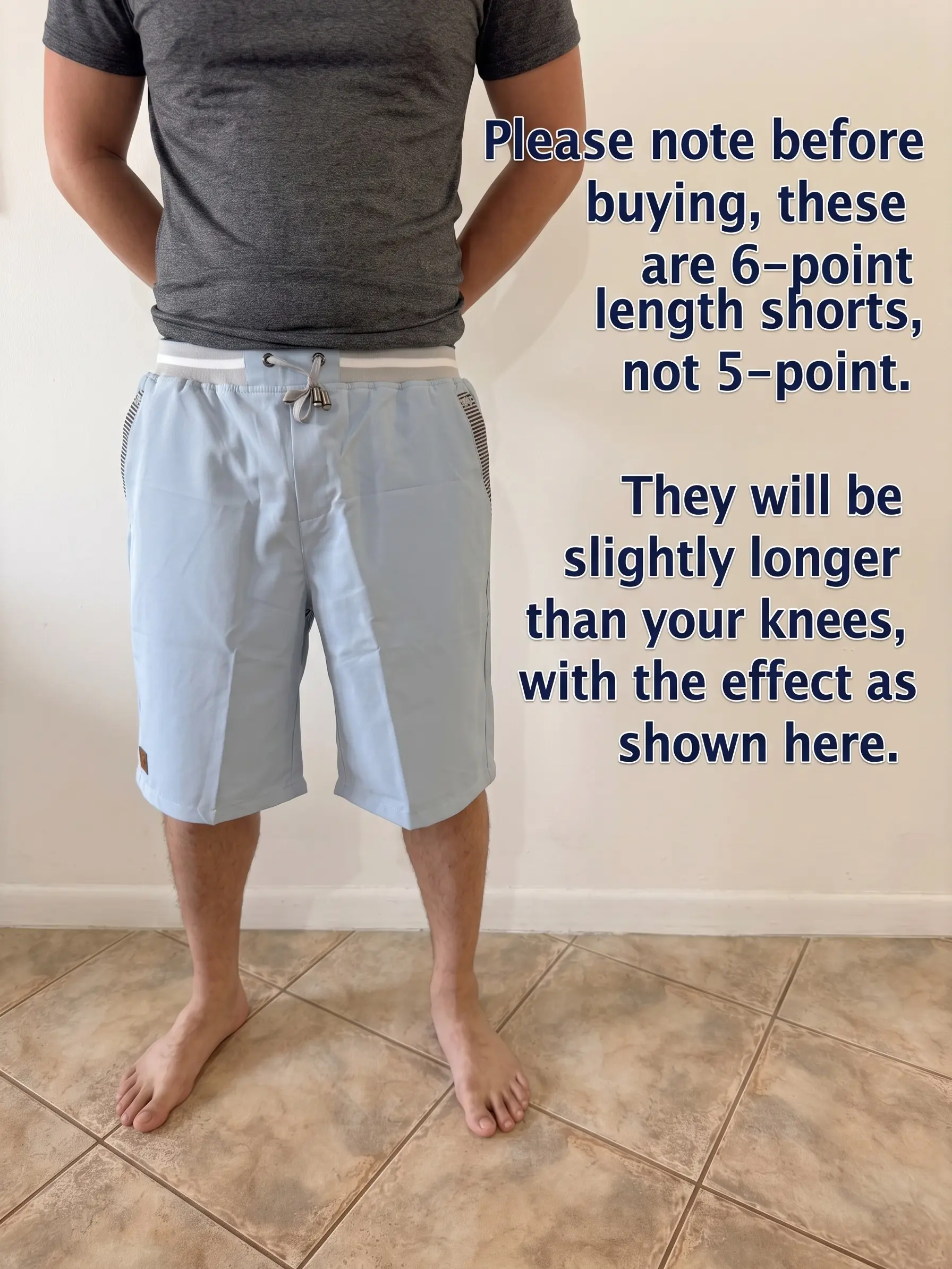 Men’s summer casual Bermuda shorts, two-pack; adjustable elastic waistband with drawstring; striped pockets; leather patch decoration; breathable and comfortable; suitable for outdoor everyday wear and versatile Plain Menswear Menswear