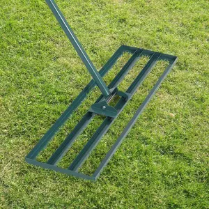 Heavy Duty Steel Lawn Leveling Rack, 36x10 in, 72 in Extended Handle, Rotating Head Soil Leveler for Garden, Backyard,summervibes