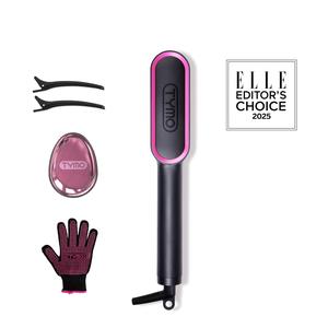 TYMO RING Series - TYMO RING or TYMO RING PLUS or TYMO FLIPRO 2-in-1 Straightener Comb for Frizz-Free Styling, Ionic Titanium Brush, 9 Temp & LED, Multifunctional Brush, Fast Heat, Each Sold Separately; Summervibes Plancha de Cabello gift Hair Flat Iron,f