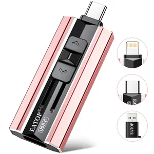 EATOP Flash Drives Intended for iPhone, Memory Stick Storage for Photos and Videos, USB External Memory Storage Flash Drive Compatible with iPhone iPad Android and Computers