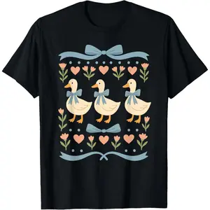 1980s Blue Ribbon Goose with Hearts - Vintage 80s Goose T-Shirt
