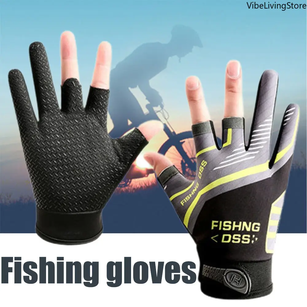 Multi-Purpose Gloves for Men & Women, Fingerless Biker Style with Padded Palm, Breathable for Cycling, Fishing, and Outdoor Sports, Multi Purpose Glove