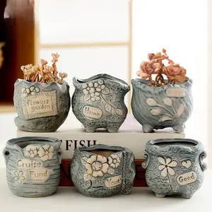 Ceramic Succulent Pots · Rustic Set