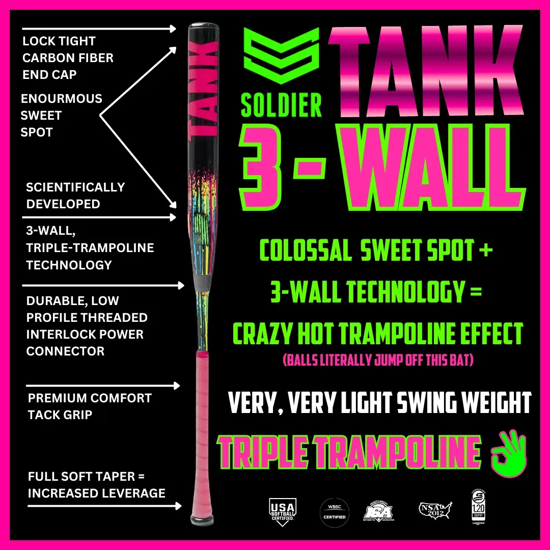 Soldier Tank Fastpitch Softball Bat, -11, -10, -9, High School/College
