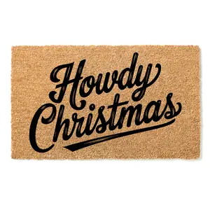 Western Christmas Doormat , Santa Cowboy Mat, Rustic Holiday Welcome, Porch Decor , Cowboy Christmas Mat , Rustic Holiday Doormat, Santa Western Decor, Front Door Mat , Howdy Holidays Welcome Mat , Western Christmas Doormat, Country Style Entry Mat
