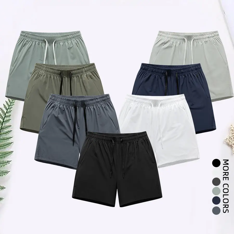 Men’s zip-pocket shorts—everyday outdoor casual three-inch inseam shorts that are comfortable, lightweight, quick-drying, suitable for the gym, running, and casual wear.#SummerVibes