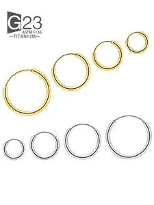 Astm F136 Titanium Hinged Segment Nose Ring, Titanium Nose Hoops, Segment Hinge Nose Ring, Septum Clicker Piercing, Unisex Dilations, Casual Style