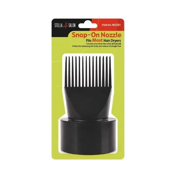 Stella 4 Salon Snap-On Knozzle Hair Dryer Pik NOZ01 Fits Most Dryers Enhances Body and Volume
