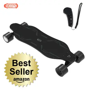 MEEPO Campus Electric Skateboard with Remote，4 Speed Controler,Durable Maple Deck, 15.5 MPH Top Speed, 10KM Range for Teens Beginners