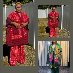 CLEARANCE SALES  ON OUR ONE SIZE FITS MOST ALL, SOFT AFRICAN PRINT KIMONO & PANTS SETS, 50% OFF Womenswear