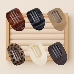 6-Pack Flat Hair Clips – Matte No-Crease Barrettes, Strong Hold Claw Clips for Women & Girls, Fashion Hair Accessories for Daily Wear, Work & Travel