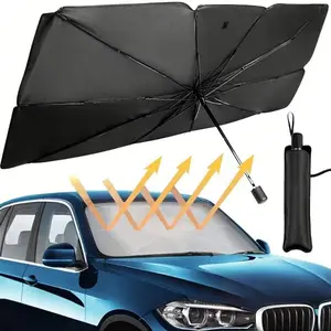 Portable Car Windshield Sunshade, Foldable Windshield Sun Umbrella, Car Exterior Accessories, Car Windshield Cooling Umbrella for Daily, Car Window Shades